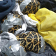 A sad attempt to hide these tortoises in luggage.